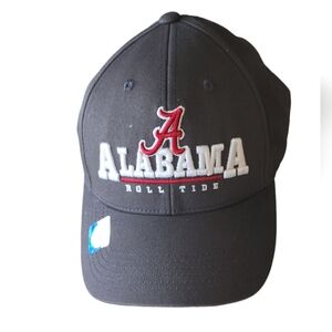 Alabama Crimson Roll Tide Cap Black with College Colors Red & White